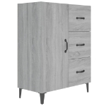 Credenza Grigio Sonoma 69,5x34x90 cm in Legno Multistrato