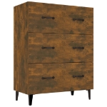 Credenza Rovere Fumo 69,5x34x90 cm in Legno Multistrato