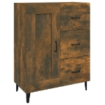 Credenza Rovere Fumo 69,5x34x90 cm in Legno Multistrato