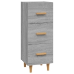 Credenza Grigio Sonoma 34,5x34x90 cm in Legno Multistrato