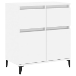 Credenza Bianco Lucido 60x35x70 cm in Legno Multistrato