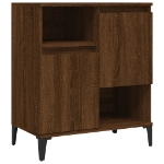 Credenza Rovere Marrone 60x35x70 cm in Legno Multistrato