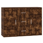 Credenza Rovere Fumo 91x29,5x65 cm in Legno Multistrato