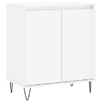 Credenza Bianco Lucido 60x35x70 cm in Legno Multistrato