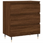 Credenza Rovere Marrone 60x35x70 cm in Legno Multistrato