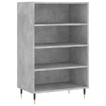 Credenza Grigio Cemento 57x35x90 cm in Legno Multistrato