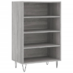 Credenza Grigio Sonoma 57x35x90 cm in Legno Multistrato