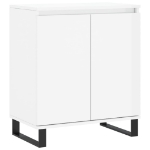 Credenza Bianco Lucido 60x35x70 cm in Legno Multistrato