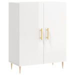 Credenza 69,5x34x90 cm in Legno Multistrato Bianco Lucido