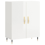 Credenza 69,5x34x90 cm in Legno Multistrato Bianco Lucido