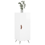 Credenza Bianco Lucido 34,5x34x90 cm in Legno Multistrato