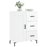 Credenza 69,5x34x90 cm in Legno Multistrato Bianco Lucido