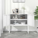 Credenza Bianca 75x35x75 cm in Acciaio