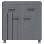 Credenza HAMAR Grigio Scuro 79x40x80 cm Legno Massello di Pino