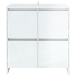 Credenza Bianco Lucido 70x41x75 cm in Truciolato