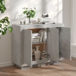 Credenza Grigio Cemento 92x35x75 cm in Legno Multistrato