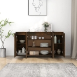 Credenza Rovere Fumo 135x41x75 cm in Truciolato