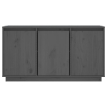 Credenza Grigia 111x34x60 cm in Legno Massello di Pino