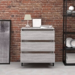 Credenza Grigio Sonoma 60x35x69 cm in Legno Multistrato