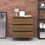 Credenza Rovere Marrone 60x35x69 cm in Legno Multistrato