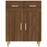 Credenza Rovere Marrone 69,5x34x89 cm in Legno Multistrato