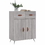 Credenza Grigio Sonoma 69,5x34x90 cm in Legno Multistrato