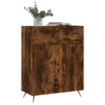 Credenza Rovere Fumo 69,5x34x90 cm in Legno Multistrato