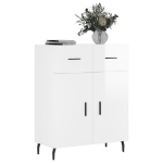 Credenza 69,5x34x90 cm in Legno Multistrato Bianco Lucido