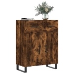 Credenza Rovere Fumo 69,5x34x90 cm in Legno Multistrato