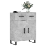 Credenza Grigio Cemento 69,5x34x90 cm in Legno Multistrato