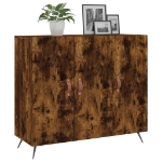 Credenza Rovere Fumo 90x34x80 cm in Legno Multistrato