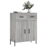 Credenza Grigio Sonoma 69,5x34x90 cm in Legno Multistrato