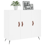 Credenza Bianca 90x34x80 cm in Legno Multistrato