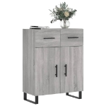 Credenza Grigio Sonoma 69,5x34x90 cm in Legno Multistrato