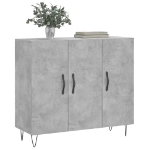 Credenza Grigio Cemento 90x34x80 cm in Legno Multistrato