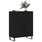 Credenza Nera 69,5x34x90 cm in Legno Multistrato