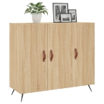 Credenza Rovere Sonoma 90x34x80 cm in Legno Multistrato