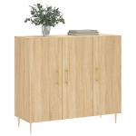 Credenza Rovere Sonoma 90x34x80 cm in Legno Multistrato