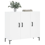 Credenza Bianca 90x34x80 cm in Legno Multistrato