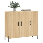 Credenza Rovere Sonoma 90x34x80 cm in Legno Multistrato