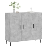 Credenza Grigio Cemento 90x34x80 cm in Legno Multistrato