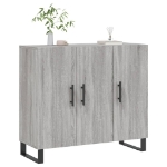 Credenza Grigio Sonoma 90x34x80 cm in Legno Multistrato