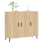 Credenza Rovere Sonoma 90x34x80 cm in Legno Multistrato