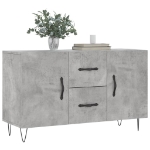 Credenza Grigio Cemento 100x36x60 cm in Legno Multistrato