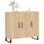 Credenza Rovere Sonoma 90x34x80 cm in Legno Multistrato