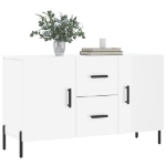 Credenza Bianco Lucido 100x36x60 cm in Legno Multistrato