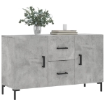 Credenza Grigio Cemento 100x36x60 cm in Legno Multistrato