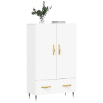 Credenza Bianca 69,5x31x115 cm in Legno Multistrato