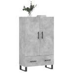 Credenza Grigio Cemento 69,5x31x115 cm in Legno Multistrato