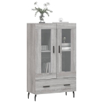 Credenza Grigio Sonoma 69,5x31x115 cm in Legno Multistrato